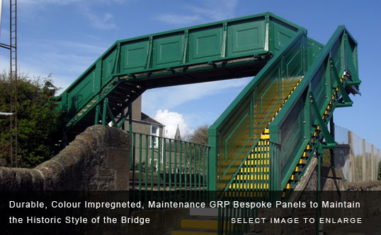 Durable, Colour Impregneted, Maintenance GRP Bespoke Panels to Maintain the Historic Style of the Bridge