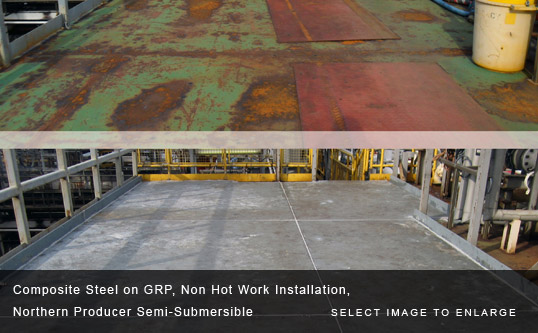 Composite Steel on GRP, Non Hot Work Installation, Northern Producer Semi-Submersible