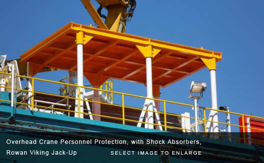 Overhead Crane Personnel Protection, with Shock Absorbers, Rowan Viking Jack-Up
