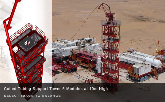 Coiled Tubing Support Tower 6 Modules at 19m High