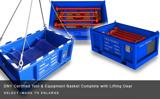 DNV Certified Tool & Equipment Basket Complete with Lifting Gear